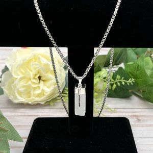 Selenite with Tourmaline Pin Necklace